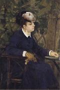 Pierre Renoir, Woman in a Garden-Lise Trehot(Woman with a Segull Feather)